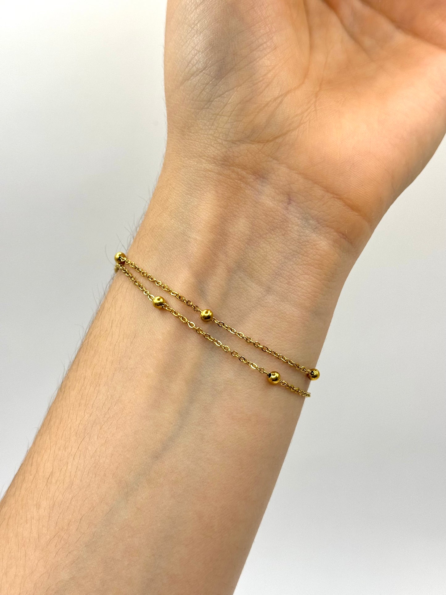 PULSERA DOBLE CON BALINES