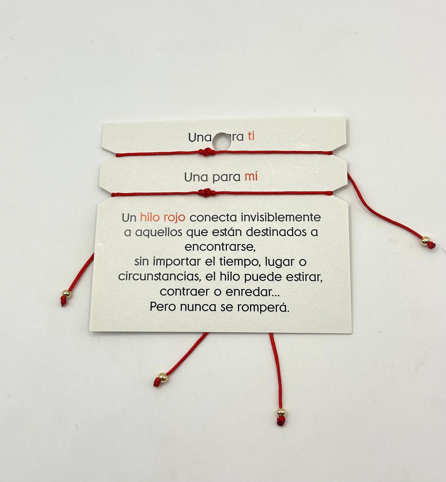 PULSERA DOBLE HILO ROJO