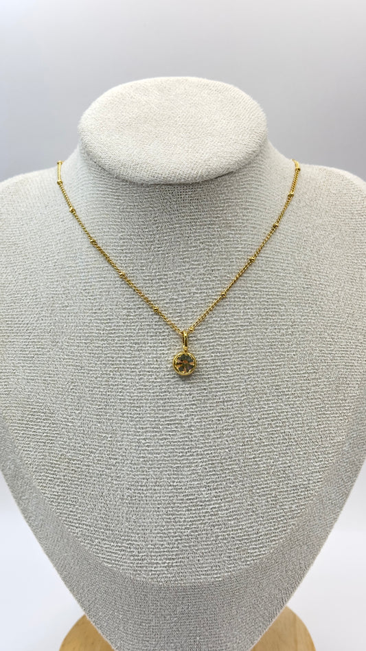 COLLAR DIJE DORADO + BALINES