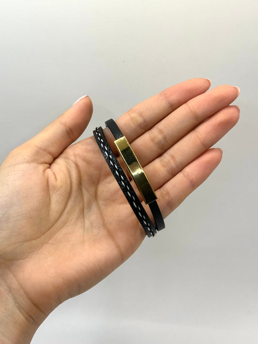 PULSERA DOBLE CON PLACA
