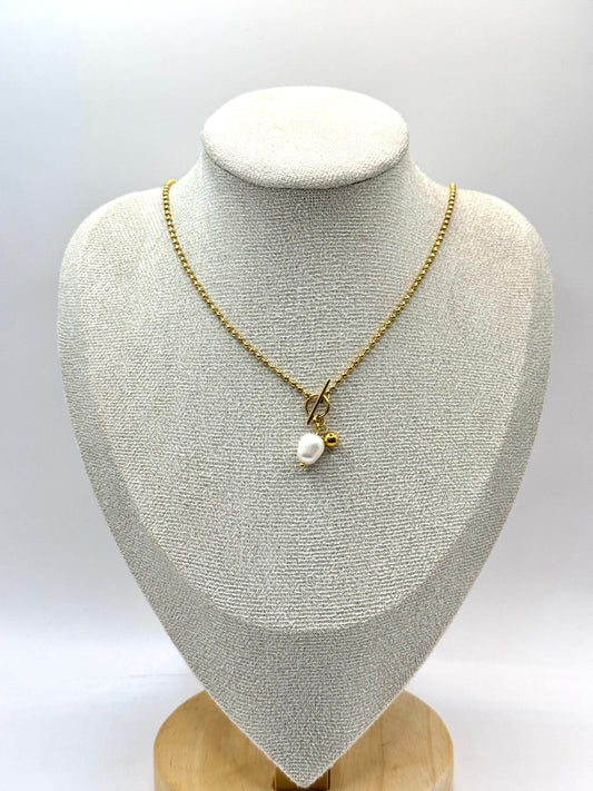 COLLAR BALINES CON DIJE PERLA