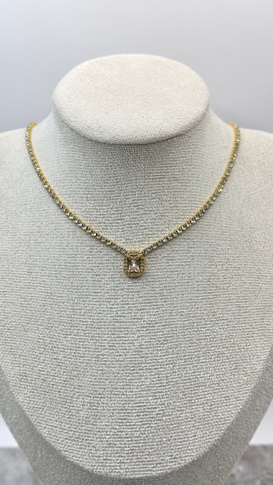 COLLAR PIEDRA ZIRCONIAS BRILLANTES