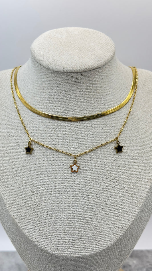 COLLAR DOBLE ESTRELLAS