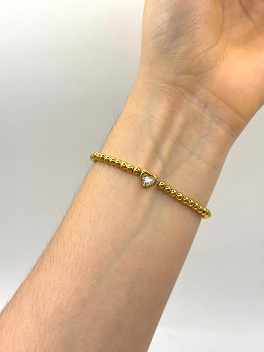 PULSERA BALINES DIJE CORAZÓN