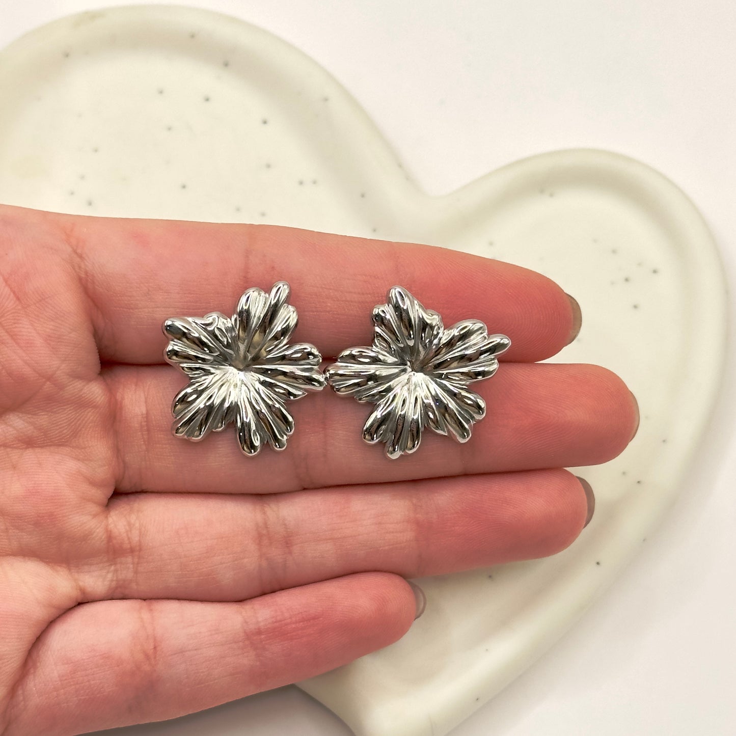 ARETE FLOR MINI PLATA