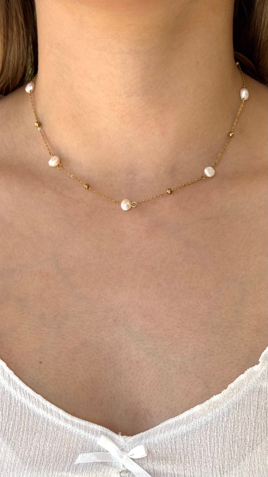 COLLAR BALINES CON PERLAS