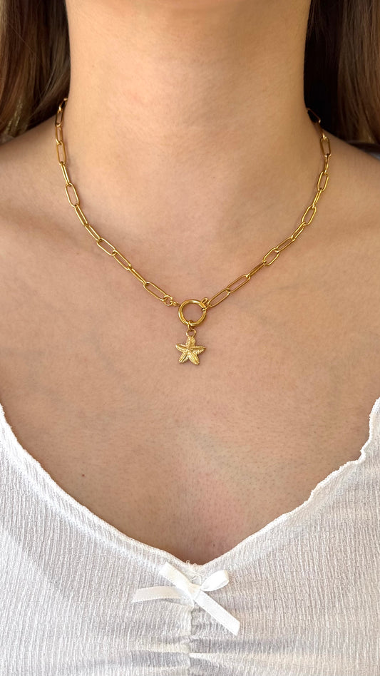COLLAR ESLABONES CON DIJE ESTRELLA