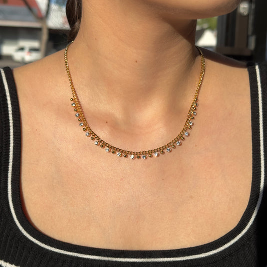 CADENA GOTAS BRILLANTES