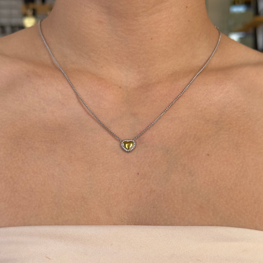 COLLAR CORAZÓN BICOLOR