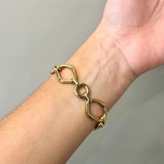 PULSERA CADENA CHUNKY DORADA