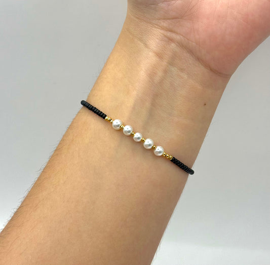 PULSERA CHAQUIRA + PERLAS
