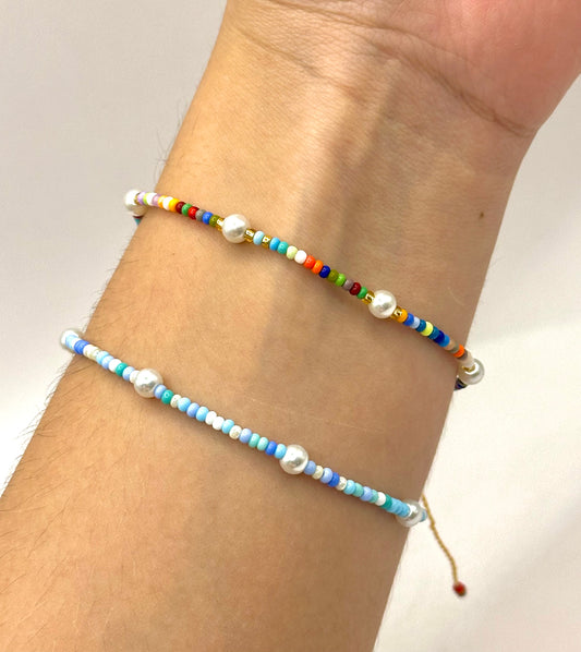 PULSERA CHAQUIRA + PERLAS