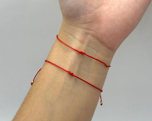 PULSERA DOBLE HILO ROJO