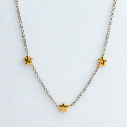 COLLAR ESTRELLAS BICOLOR