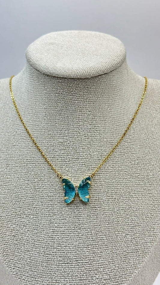COLLAR MARIPOSA AZUL